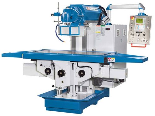 Servomill® UWF 12 - Heavy-duty servo-conventional knee milling machine with HURON-type 
universal cutter head, large work table and advanced functions