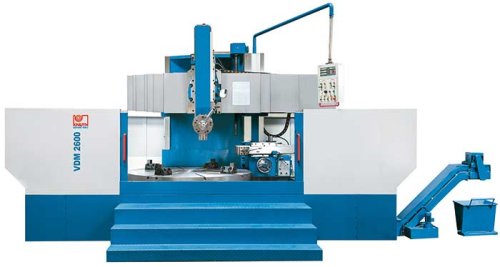 VDM 1250 S - With movable crossbeam, infinitely variable servo feed and additional lateral support for very large turning diameters